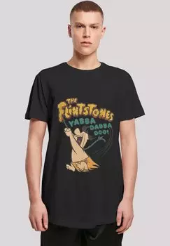 Футболка с принтом DIE FAMILIE FEUERSTEIN FRED YABBA DABBA DOO F4NT4STIC, черный