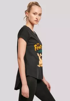 Футболка с принтом DIE FAMILIE FEUERSTEIN FRED YABBA DABBA DOO F4NT4STIC, черный