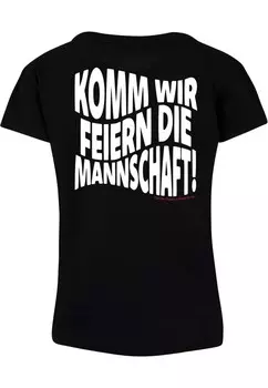 Футболка с принтом DIE FLIPPERS WIR FEIERN DIE MANNSCHAFT Merchcode, черный