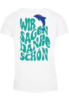 Футболка с принтом DIE FLIPPERS WIR SAGEN DANKE SCHN Merchcode, белый
