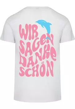 Футболка с принтом DIE FLIPPERS WIR SAGEN DANKE SCHN Merchcode, белый