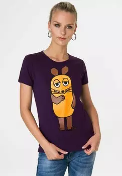 Футболка с принтом DIE SENDUNG MIT DER MAUS LOGOSHIRT, цвет lila