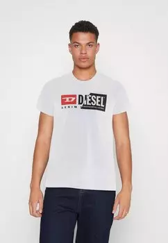 Футболка с принтом Diesel, белый