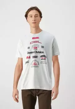 Футболка с принтом Diesel, белый