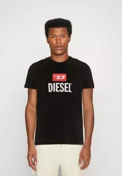 Футболка с принтом Diesel, черный
