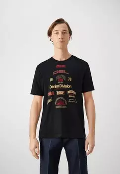 Футболка с принтом Diesel, черный