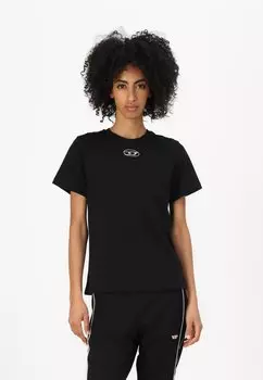 Футболка с принтом Diesel, черный