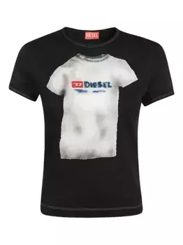 Футболка с принтом DIESEL, черный