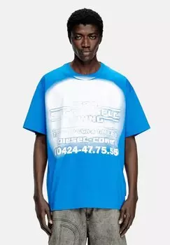 Футболка с принтом Diesel, синий