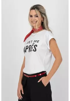 Футболка с принтом DINEAK P KURZARM alife & kickin, белый