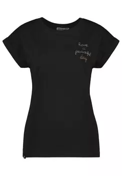 Футболка с принтом DINEAK P KURZARM alife & kickin, черный