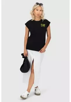 Футболка с принтом DINEAK P KURZARM alife & kickin, черный