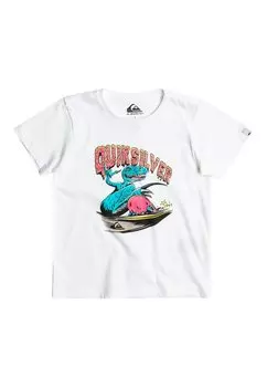 Футболка с принтом DINOS RIDE Quiksilver, цвет off white