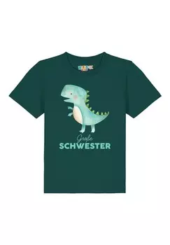 Футболка с принтом DINOSAURIER 03 GROSSE watapparel, темно-зеленый