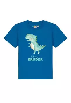 Футболка с принтом DINOSAURIER 03 KLEINER BRUDER Watapparel, цвет royal blue