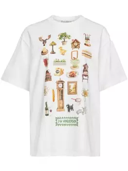 Футболка с принтом Diorama JW Anderson, белый