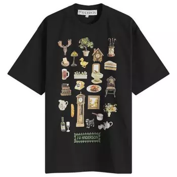 Футболка с принтом «Диорама» Jw Anderson, черный