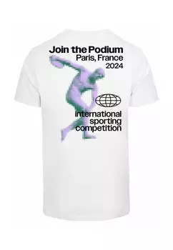 Футболка с принтом DISCUS THROW Mister Tee, белый