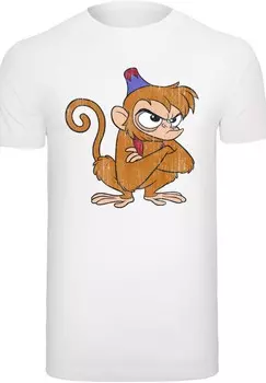 Футболка с принтом DISNEY ALADDIN CLASSIC ANGRY ABU WITH ROUND NECK F4NT4STIC, кремовый