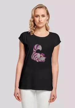 Футболка с принтом DISNEY ALICE IM WUNDERLAND CHESHIRE CAT F4NT4STIC, цвет black