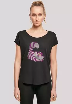 Футболка с принтом DISNEY ALICE IN WONDERLAND CHESHIRE CAT F4NT4STIC, цвет black