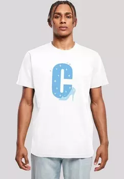 Футболка с принтом DISNEY ALPHABET C IS FOR CINDERELLA F4NT4STIC, белый