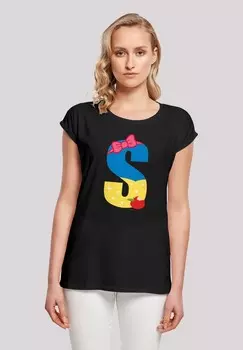 Футболка с принтом DISNEY ALPHABET S IS FOR SNOW WHITE F4NT4STIC, черный