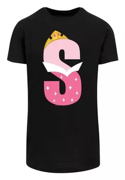 Футболка с принтом DISNEY ALPHABET S IS FOR SLEEPING BEAUTY F4NT4STIC, черный