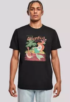 Футболка с принтом DISNEY ARIELLE DIE MEERJUNGFRAU GREETINGS FROM ATLANTICA F4NT4STIC, черный