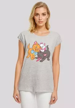 Футболка с принтом DISNEY ARISTOCATS LITTLE FRIENDS F4NT4STIC, серый