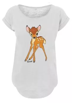 Футболка с принтом DISNEY BAMBI CLASSIC PREMIUM FILM MOVIE TV COMIC FAN MERCH FR F4NT4STIC, белый
