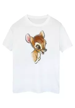 Футболка с принтом DISNEY BAMBI DRAWING ABSOLUTE CULT, цвет white