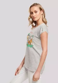 Футболка с принтом DISNEY BAMBI TILTED UP F4NT4STIC, серый