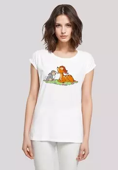 Футболка с принтом DISNEY BAMBI YAWNING F4NT4STIC, белый
