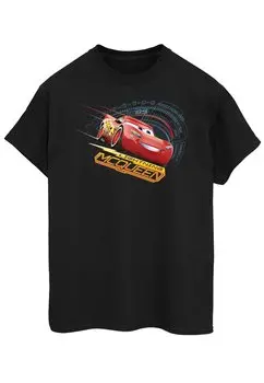Футболка с принтом Disney Cars Lightning Mcqueen ABSOLUTE CULT, черный