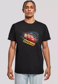 Футболка с принтом DISNEY CARS LIGHTNING MCQUEEN F4NT4STIC, цвет black