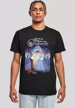 Футболка с принтом DISNEY CINDERELLA ASCHENPUTTEL COLLAGE POSTER F4NT4STIC, черный