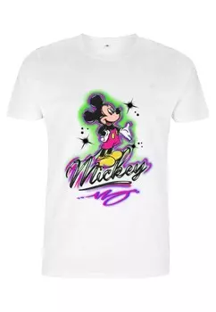 Футболка с принтом DISNEY CLASSIC MICKEY AIRBRUSH MICKEY UNISEX Disney, белый