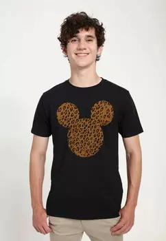 Футболка с принтом DISNEY CLASSIC MICKEY CHEETAH MOUSE UNISEX Disney, черный