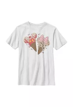 Футболка с принтом Disney Classic Mickey Mickey Minnie Cones Disney, белый