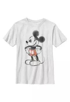 Футболка с принтом Disney Classic Mickey Mickey Watery Disney, белый