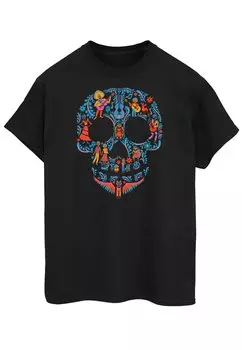 Футболка с принтом Disney Coco Skull Pattern ABSOLUTE CULT, черный