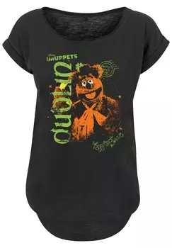 Футболка с принтом DISNEY DIE MUPPETS FOZZIE BEAR IN DUBLIN F4NT4STIC, черный