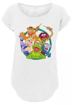 Футболка с принтом DISNEY DIE MUPPETS GROUP CIRCLE F4NT4STIC, белый
