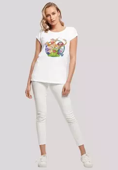 Футболка с принтом DISNEY DIE MUPPETS GROUP CIRCLE F4NT4STIC, белый