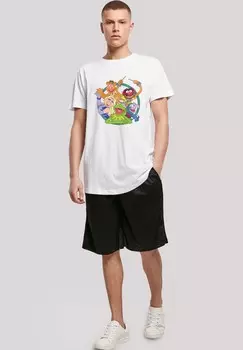 Футболка с принтом DISNEY DIE MUPPETS GROUP CIRCLE F4NT4STIC, белый