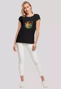 Футболка с принтом DISNEY DIE MUPPETS KERMIT DER FROSCH FOZZIE BR GONZO MISS PIGGY F4NT4STIC, черный
