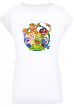 Футболка с принтом DISNEY DIE MUPPETS KERMIT DER FROSCH FOZZIE BR GONZO MISS PIGGY F4NT4STIC, белый