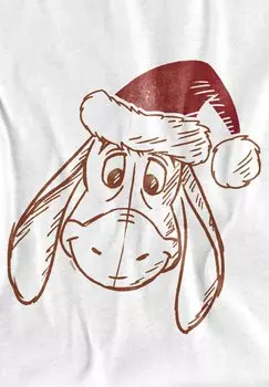 Футболка с принтом DISNEY EEYORE CHRISTMAS HAT Disney, белый