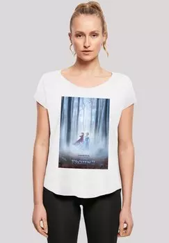 Футболка с принтом DISNEY FROZEN 2 MOVIE FILM POSTER F4NT4STIC, белый